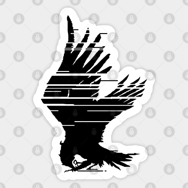 Raven ACVI Emblem for 621 - Black Version Sticker by AmyMinori